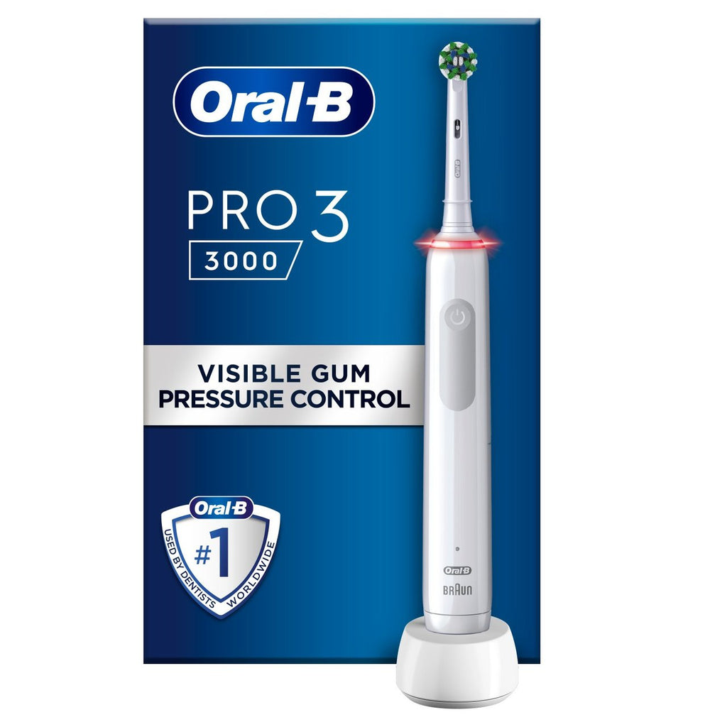 Veel Uittrekken ketting Oral-B Pro 3 3000 White Cross Action Electric Toothbrush | British Online