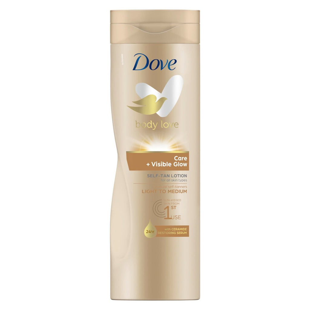 Dove Visible Glow medium self tan lotion 400ml | British