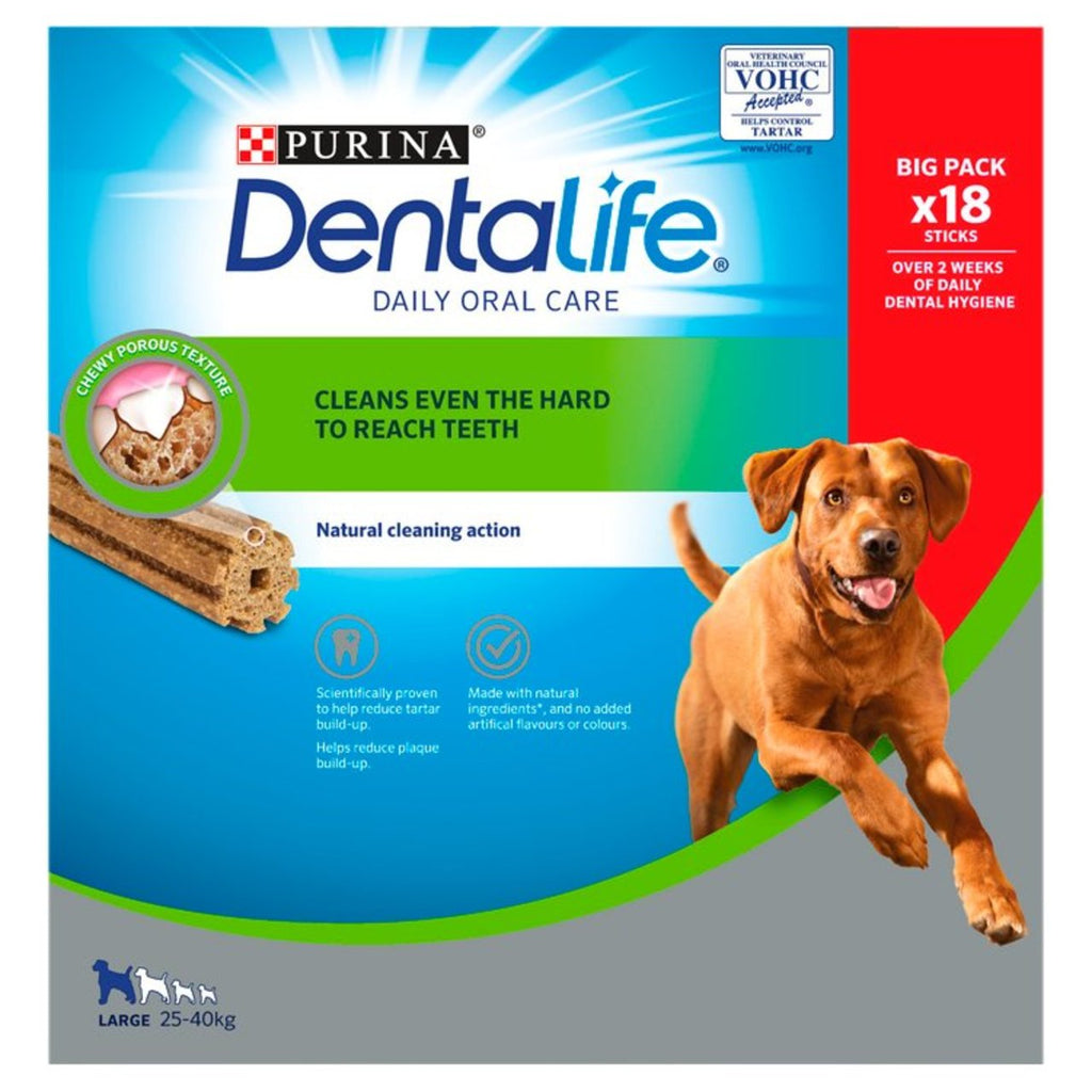 Dentalife Large Dog Dental Chews 18 x 106g | British Online