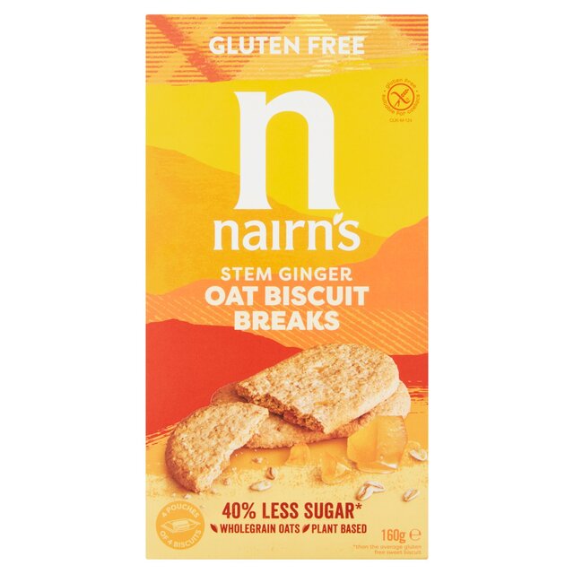 Nairns glutenfreier Stamm Ingwer Keks Break 160g