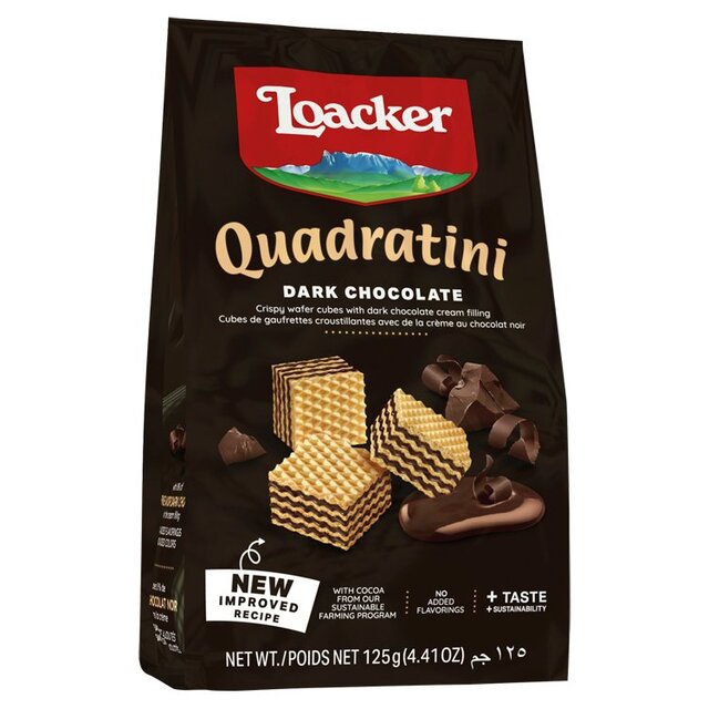 Loacker chocolate negro cuadratini 125g