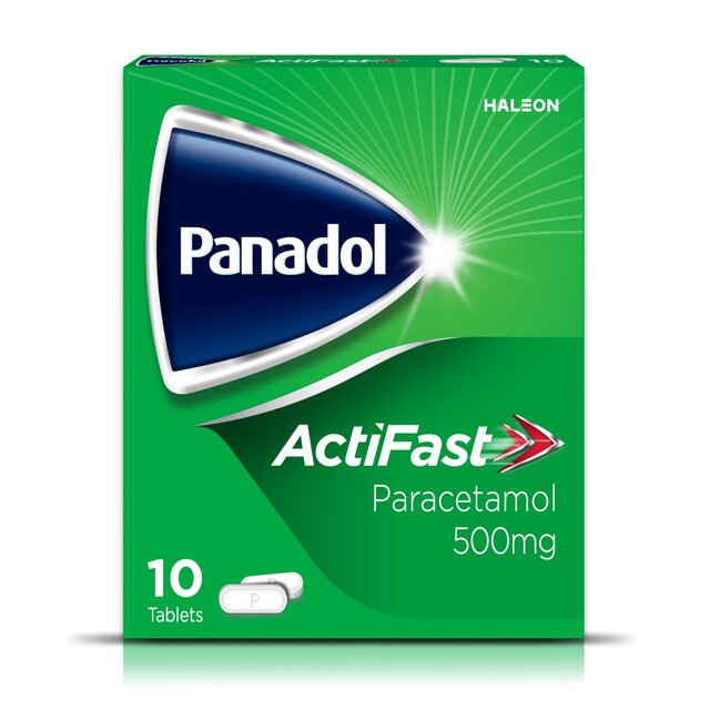 Panadol Actifast 500mg Paracetamol Dolor Relief tabletas 10 por paquete (copia)