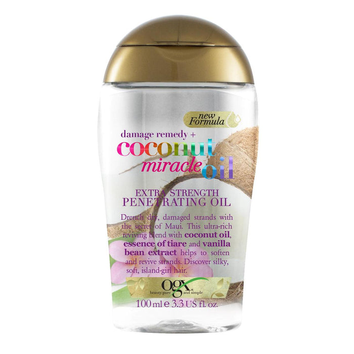 OGX Schaden Remedy+ Kokosnuss Wunderöl Extra Kraft durchdringend Öl 100 ml