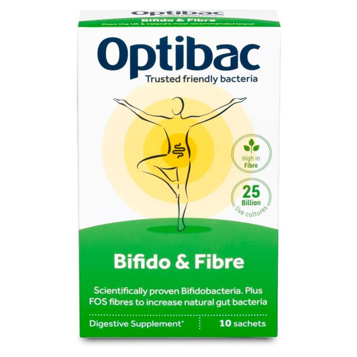 Optibac ProbioTics Bifido & Fiber 10 Saches 10 por paquete