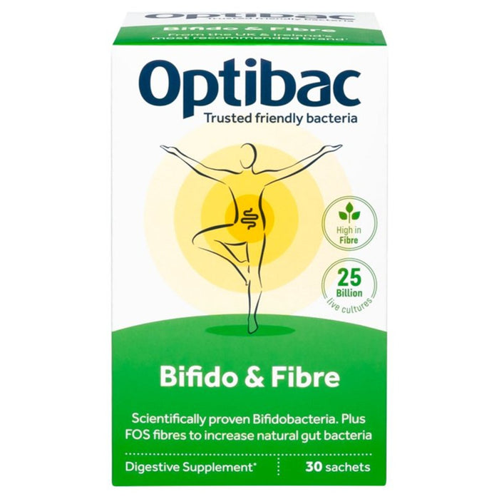 Optibac ProbioTics Bifido & Fiber 30 Saches 30 por paquete