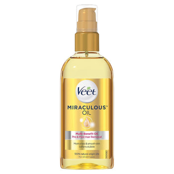 Veeet Miraculous Huile pour l'épilation pré et post pour le visage et le corps 100 ml