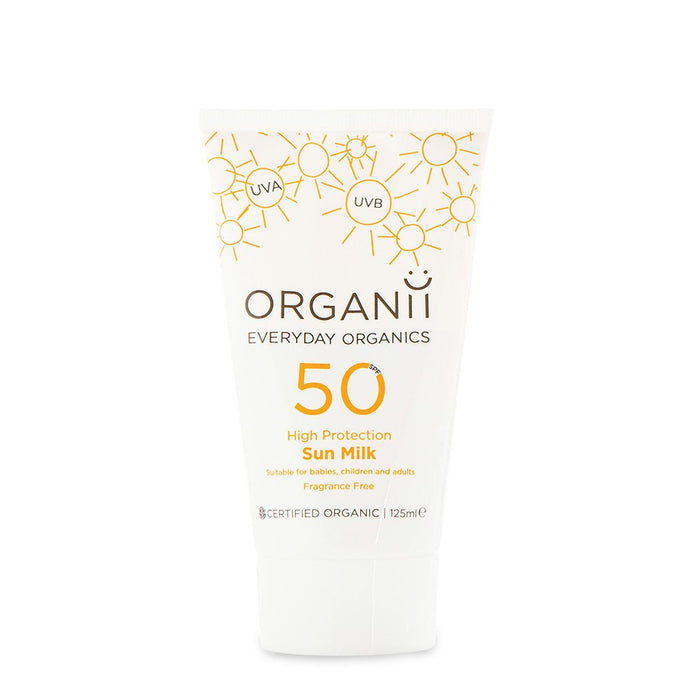 Organii Organic SPF 50 Sunscreen Milk Vegan 125ml