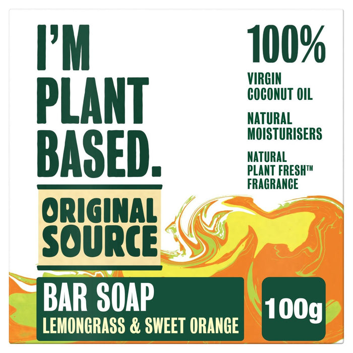 Fuente original Soy jabón de lema y naranja dulce a base de plantas 100 g