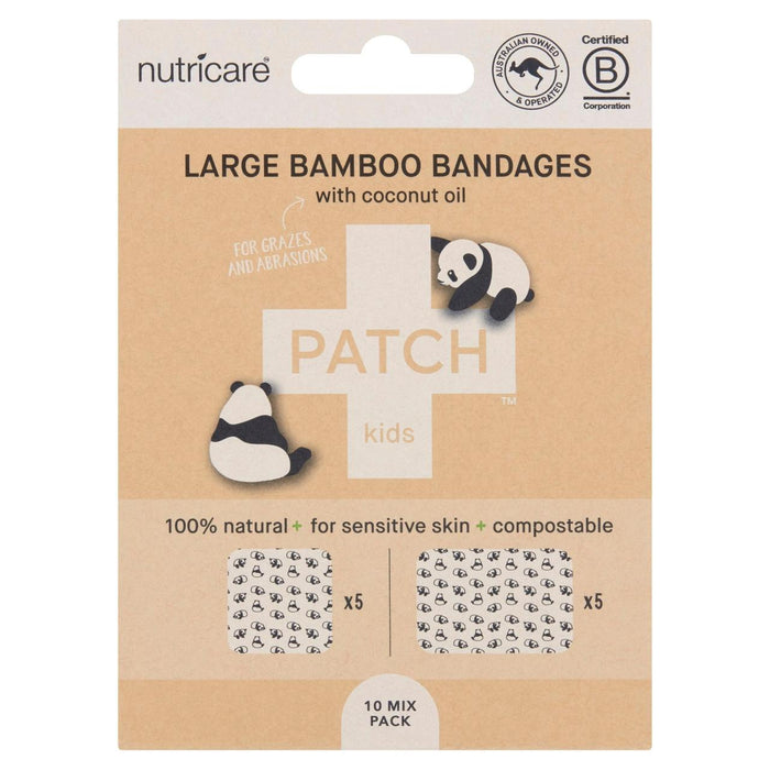 Patch Kids Bamboo Sensitive Descasés grandes 10 por paquete