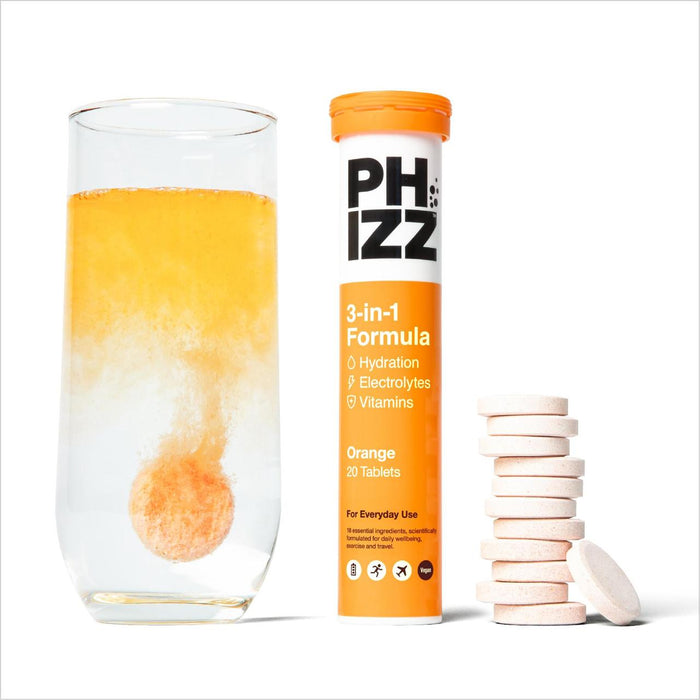 Phizz Orange Multivitamin Hydration & Electrolyte Effervescent Tablets 20 per pack