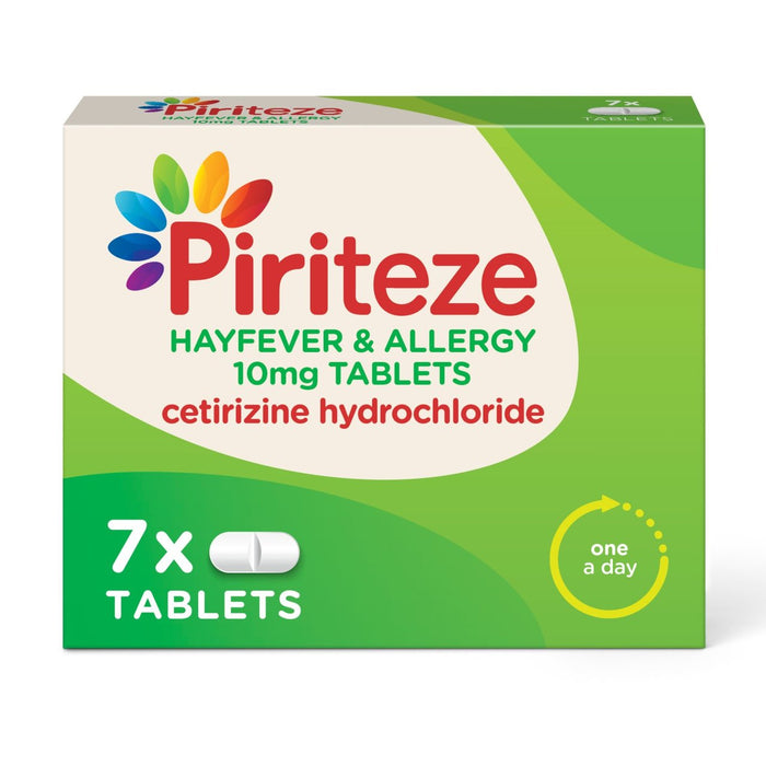 Piriteze Antihistamine Allergy Relief Tablets Cetrizine 7 per pack