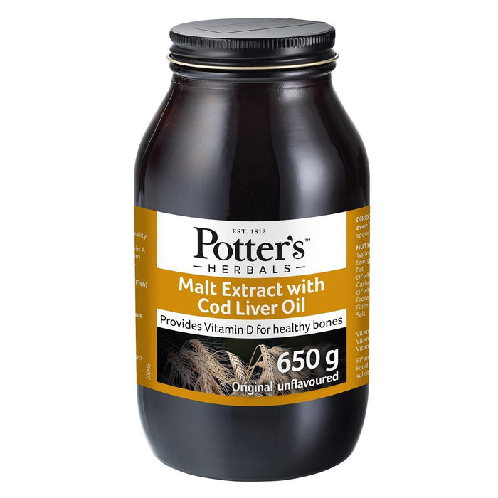 Potters Herbals Malzextrakt mit Kabeljau Leberöl Flüssigkeit 650G