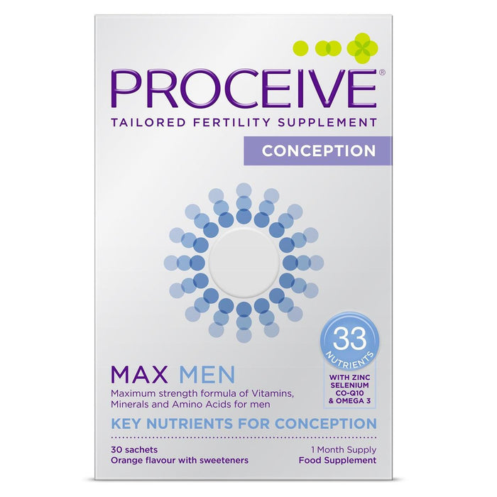 Proceive Men's Max Orange Fertility Supplement Conception Sachets 30 par pack
