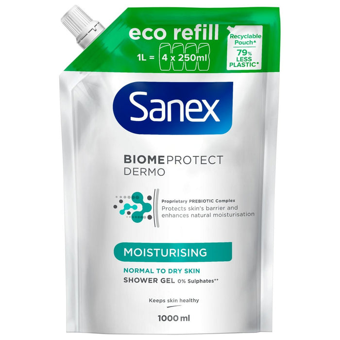 Sanex Biome schützen feuchtigkeitsspendende Duschgel nachfüllen 1l
