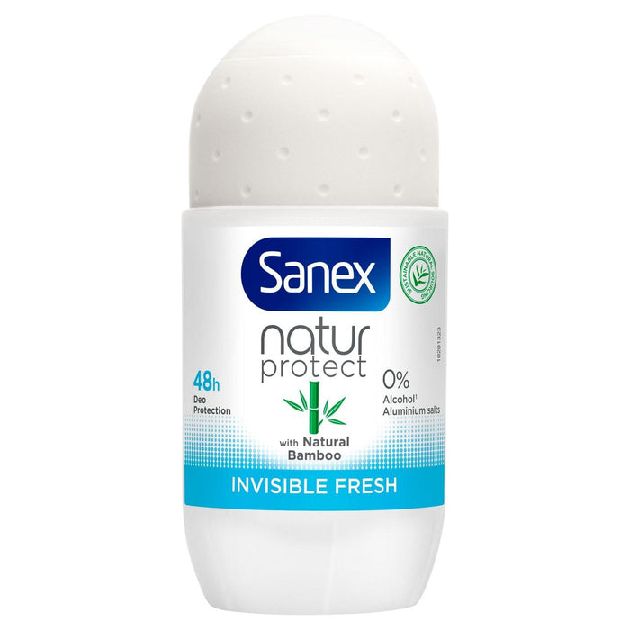 Sanex Nature schützen unsichtbare frische natürliche Bambusbrötchen auf Deodorant 50 ml