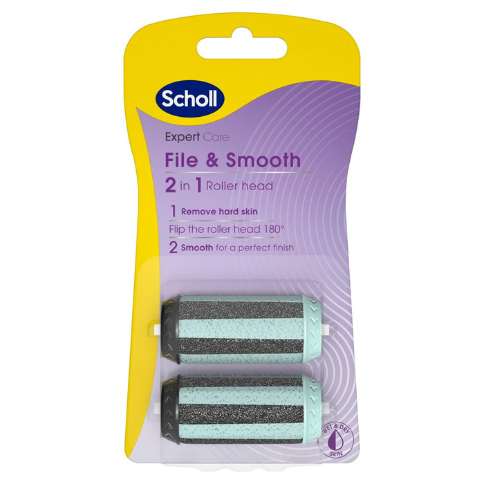 Scholl deux dans un fichier de pied électronique recharge violette 2 par pack