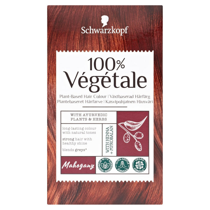 Schwarzkopf 100% pflanzliches Mahagoni -braunes veganes Haarfarbstoff