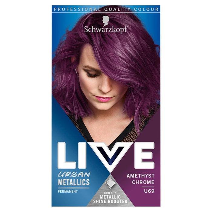Schwarzkopf Live Amethyst Chrome U69 Metallics Purple Permanent Haarfarbstoff