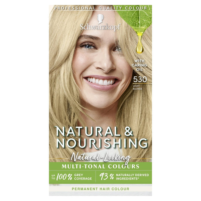 Schwarzopf Natural & Nourishing 530 Light Blonde Permanent Hair Dye 143g