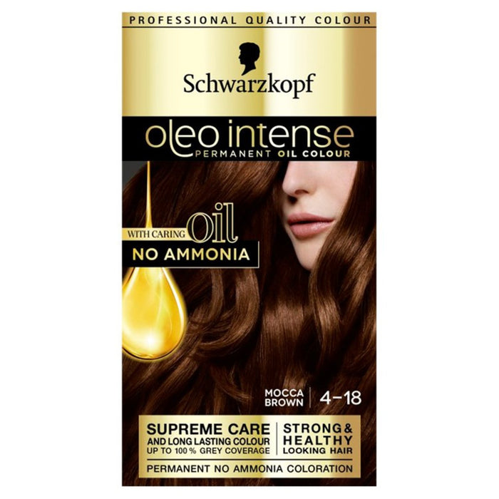 Schwarzkopf Oleo intensiv 4-18 Mocca-braune dauerhafte Haarfarbstoff