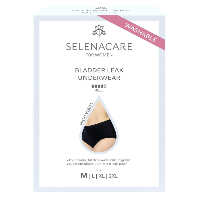 Selenacare Bladder Leak Undies High Waist Black Size M