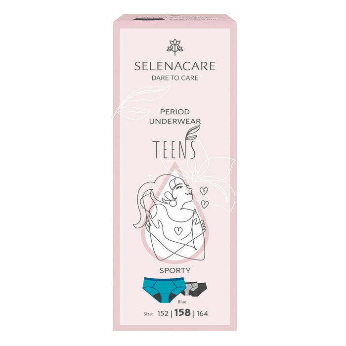Selenacare Teens Period Knickers Sporty Blue Size 158
