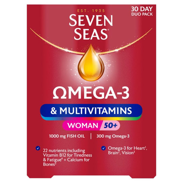 Siete Seas Omega-3 y Multivitamins Woman 50+ 60 por paquete