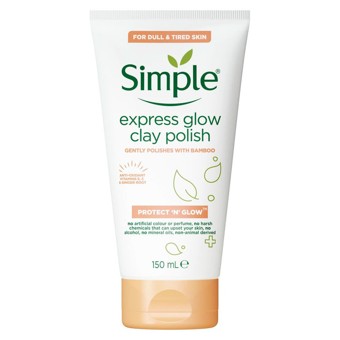 Simple Protect 'N' Glow Express Glow Clay Polisher Cleanser 150ml