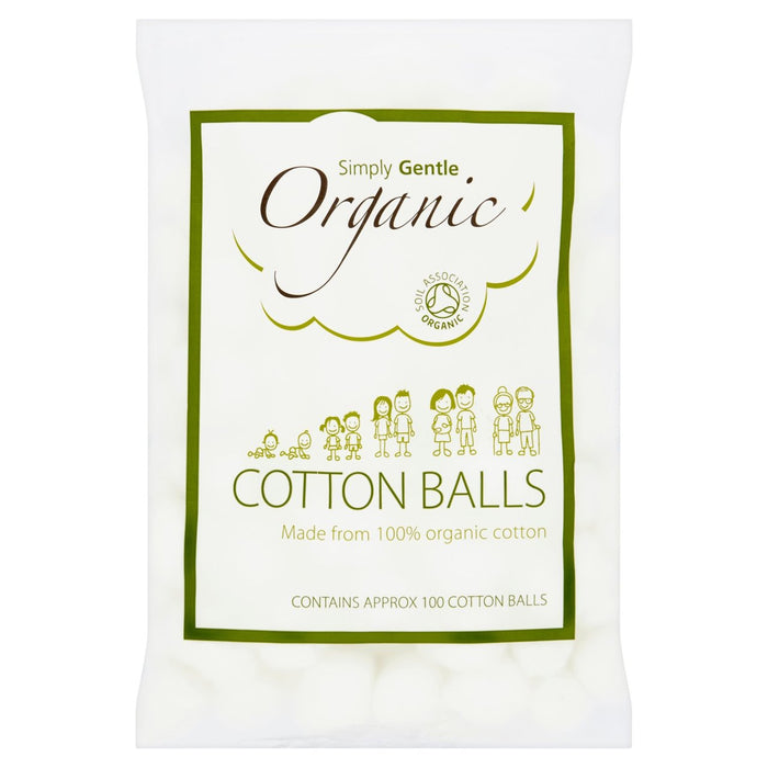 Simplemente suaves bolas de algodón orgánicos de algodón 100 por paquete
