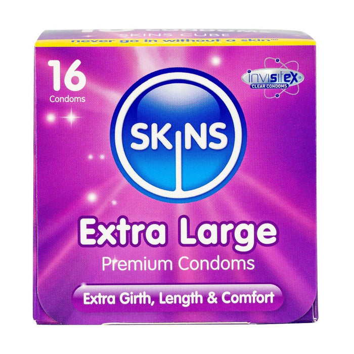 Skins condones extra grandes 16 por paquete