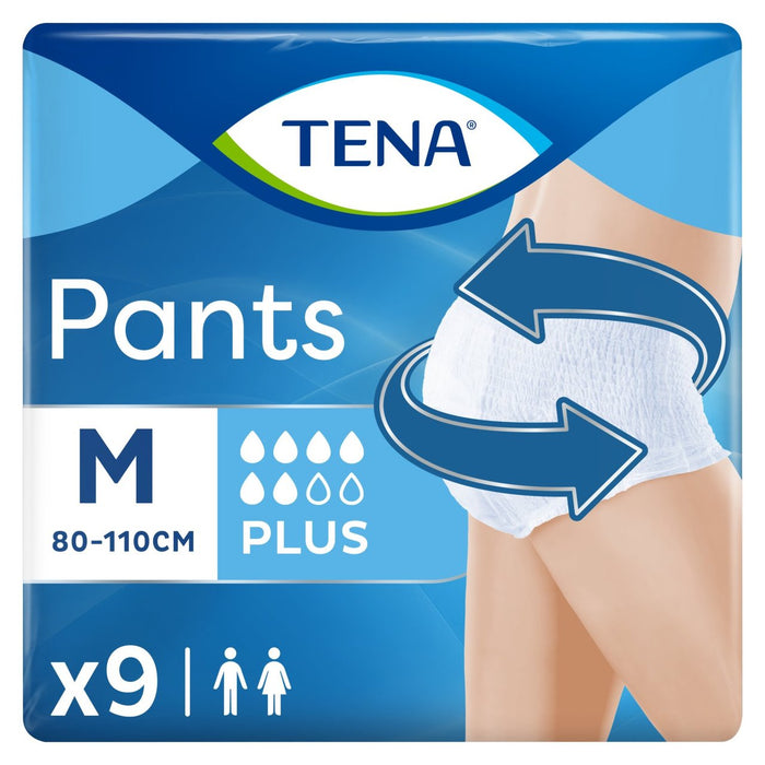 Pantalon d'incontinence unisexe tena plus taille moyenne 9 par paquet