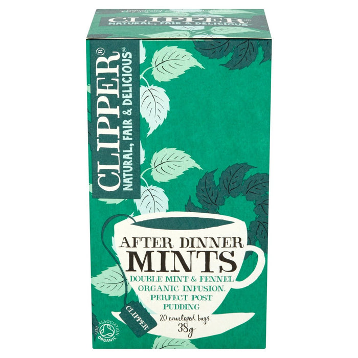 Clipper After Dinner Mints Organic Double Mint & Fennel Infusion Tea Bags 20 per pack