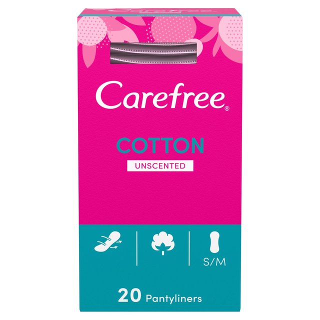 Carefree Cotton Breathable Pantyliners Single Wrapped 20 per pack