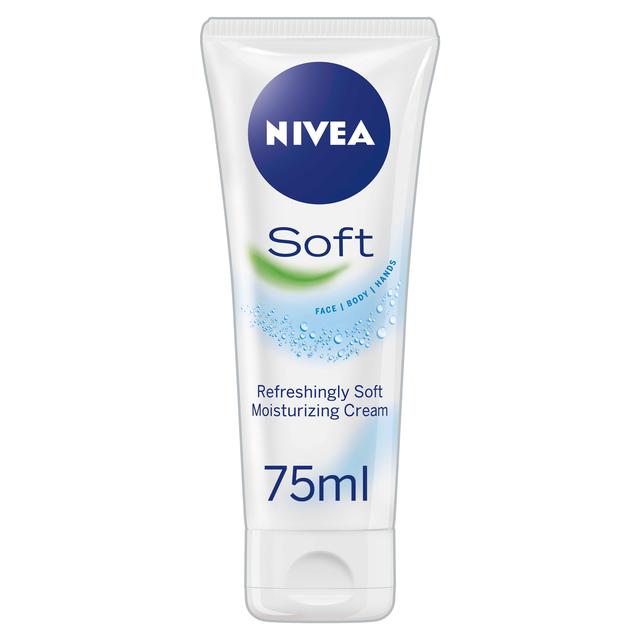 Nivea Soft Hydratrizer Cream for Face Hands & Body for Dry Peau 75 ML