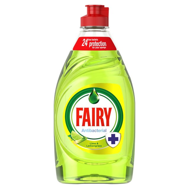 Fairy Washing Up Liquid Anti Bacterial Lime 383ml