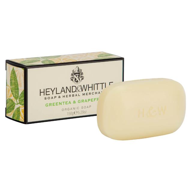 Heyland y Whittle Bar de jabón orgánico Té verde y pomelo 150G