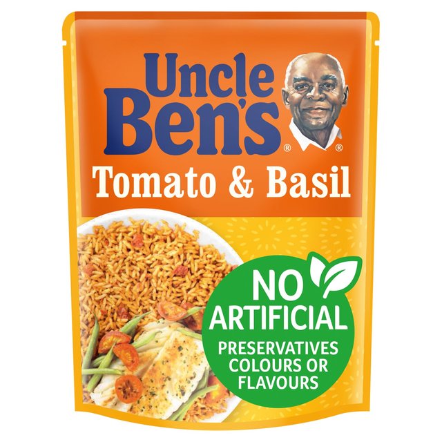 Uncle Bens Tomato & Basil Microwave Rice 250g