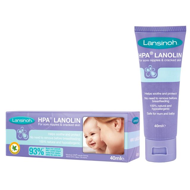 Lansinoh HPA Lanolin Nipple Cream 40g, Hypoallergenic 100% Natural —  Mountainside Medical Equipment