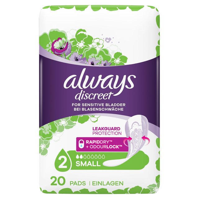 Always Discreet Incontinence Pads Small 20 per pack