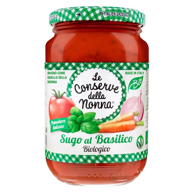 Le Conserve Della Nonna Tomato orgánico y salsa de albahaca 350G