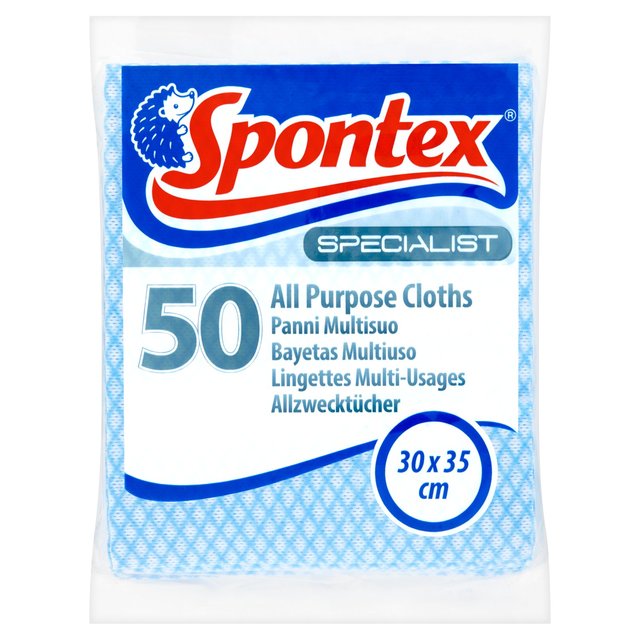 Spontex Specialist All Purpose Cloths Blue 50 per pack