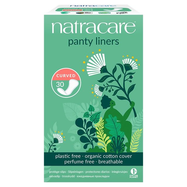 Natracare Natural Curved Pantyliners 30 par paquet
