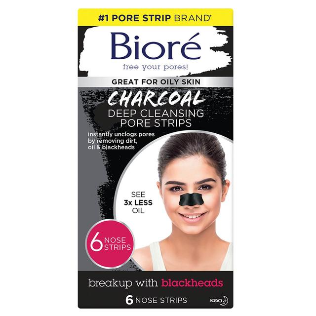 Biore Deep Cleansing Charcoal Pore Strips 6 per pack