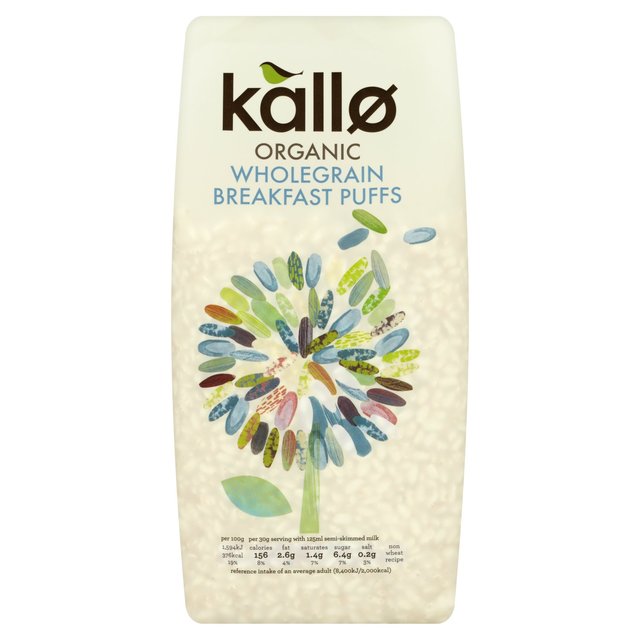 Kallo Gluten Free Organic Wholegrain Breakfast Puffs 225g