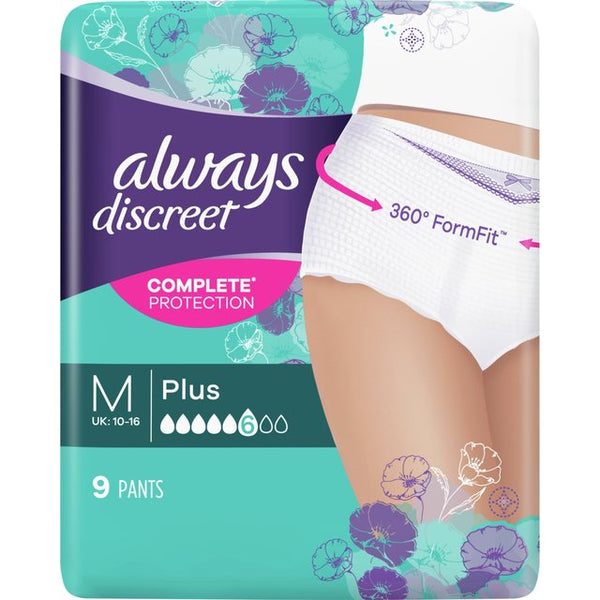 Buy Always Discreet Boutique Incontinence Pants Medium - 9 Pack