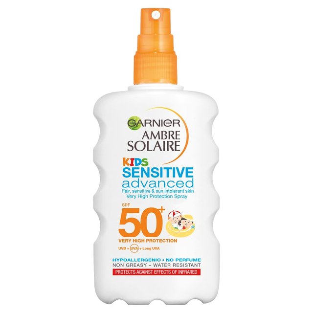 Ambre Solaire SPF 50+ Kids Sensitive Sun Cream Spray 200ml