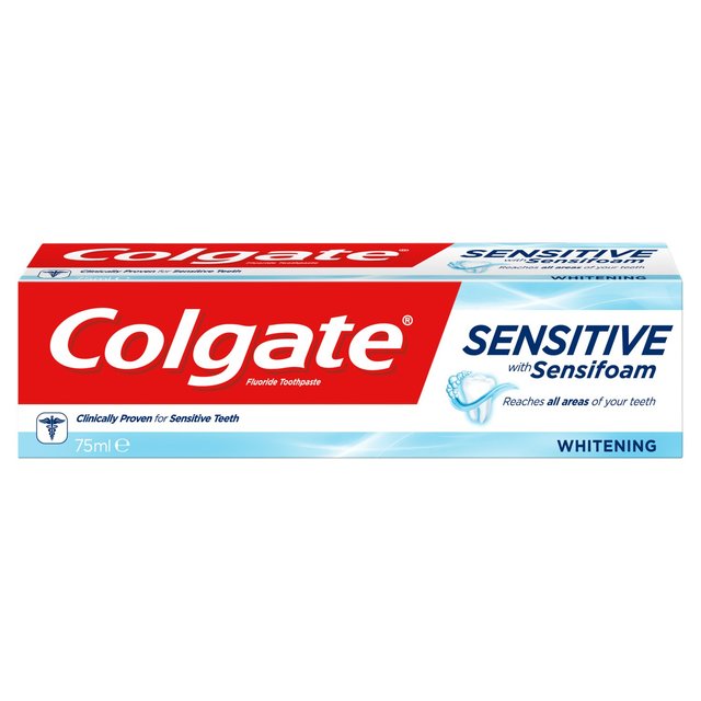 Colgate sensible con pasta de dientes blanqueador de sensifoam 75 ml