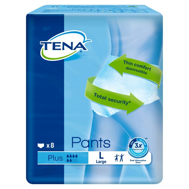 TENA Incontinence Pants Plus Size Large 8 pack