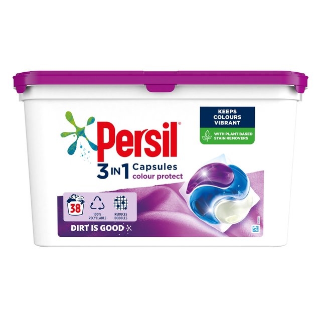Persil 3 in 1 Laundry Washing Capsules Colour Protect 38 per pack