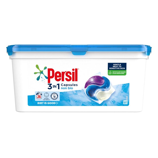Persil 3 in 1 Laundry Washing Capsules Non Bio 26 per pack